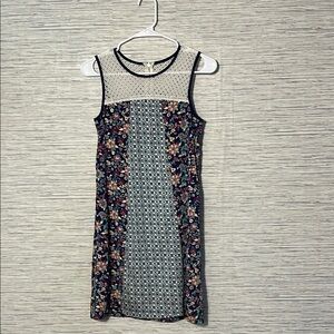 Dainty Floral Delight – Xhilaration Blue & White Mini Dress (XS) (784)